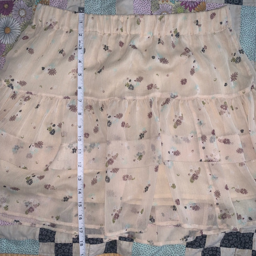Free People Pale Yellow Floral Skirt - Picture 4 of 5